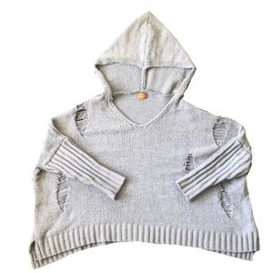 Pols - Blue Grey Ripped Sweater